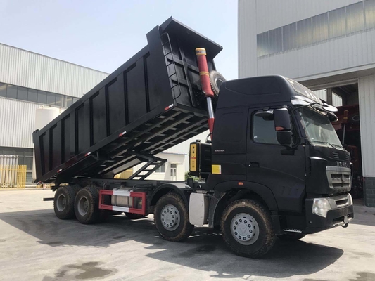Sinotruk usado 8X4 12 rodas 50 toneladas HOWO carrinho de descarga com elevação hidráulica dianteira