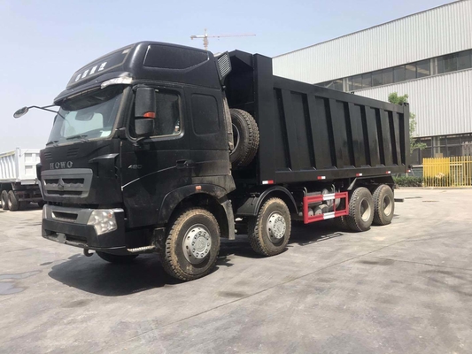 Sinotruk usado 8X4 12 rodas 50 toneladas HOWO carrinho de descarga com elevação hidráulica dianteira