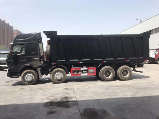 Sinotruk usado 8X4 12 rodas 50 toneladas HOWO carrinho de descarga com elevação hidráulica dianteira