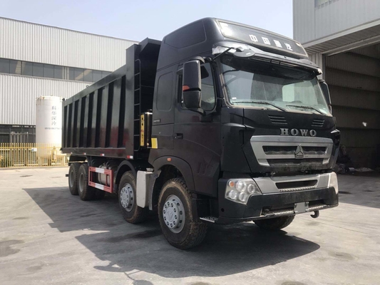 Sinotruk usado 8X4 12 rodas 50 toneladas HOWO carrinho de descarga com elevação hidráulica dianteira