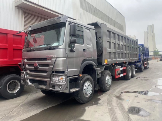 Sinotruk usado 8X4 12 rodas 50 toneladas HOWO carrinho de descarga com elevação hidráulica dianteira