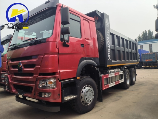 25 toneladas usadas HOWO Carrinho de descarga com despejo 6X4 10 Wheeler com dimensão de balde 5600X2300X1500
