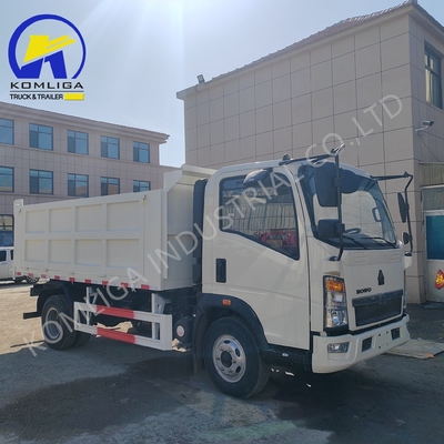 4X2 6 rodas 5 toneladas Capacidade de carga HOWO Mini Dump Tipper Truck para estilo de condução LHD/RHD