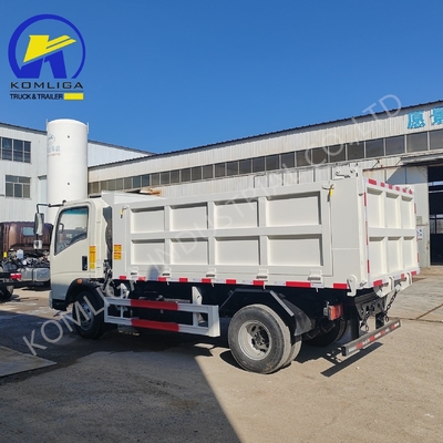 4X2 6 rodas 5 toneladas Capacidade de carga HOWO Mini Dump Tipper Truck para estilo de condução LHD/RHD