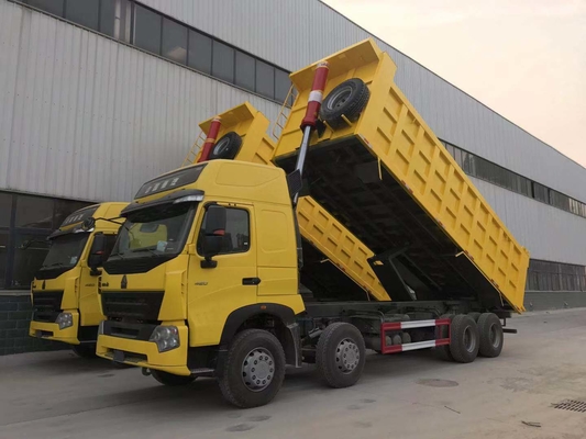 Produtos 8X4 caminhão pesado de 12 rodas Sinotruk caminhão de descarga usado com 375 cavalos de potência