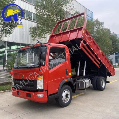 4X2 5 toneladas Sinotruk HOWO Camion Benne com pneu sem tubo Design 5995x2350x2620mm