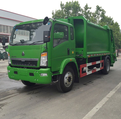 Sinotruk HOWO 4X2 Pequeno caminhão de lixo compactador de 5 toneladas 3 toneladas com 9726ml de deslocamento