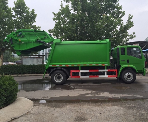 Sinotruk HOWO 4X2 Pequeno caminhão de lixo compactador de 5 toneladas 3 toneladas com 9726ml de deslocamento