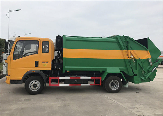 Caminhão Sino HOWO 4X2 Mini compactador de 5 toneladas Caminhão de lixo Tamanho para a norma de emissões Euro 2
