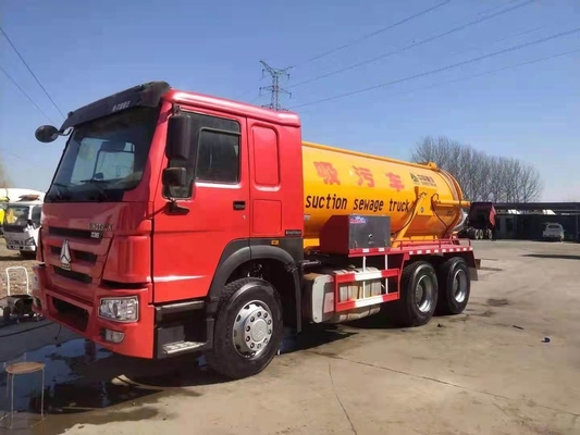 Certificado CEE 10 Wheeler 6X4 Sinotruk HOWO camiões usados de bomba séptica com pneus 12r22.5