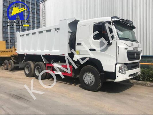 Sinotruck usado HOWO 6X4 371HP Dumpper de inclinação com eixo dianteiro 9tons Capacidade de carga