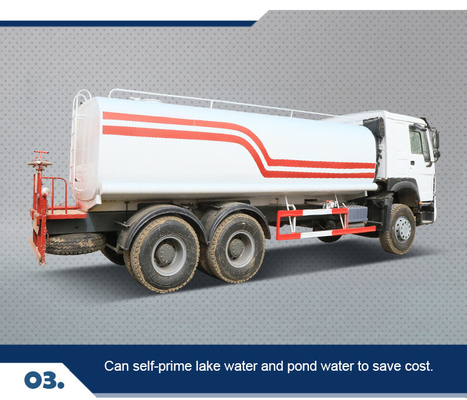 Caminhão de tanque de água 6X4 com cor azul