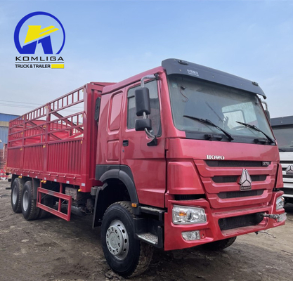 Sinotruck HOWO Usado 6X4 10 rodas Fence Trailer Truck Dolly Full Side Wall Board Container Cargo Truck