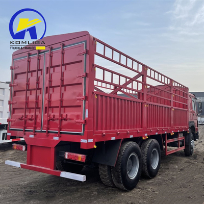 Sinotruck HOWO Usado 6X4 10 rodas Fence Trailer Truck Dolly Full Side Wall Board Container Cargo Truck