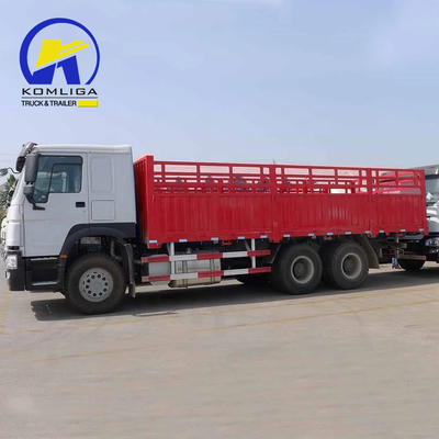 Sinotruck HOWO Usado 6X4 10 rodas Fence Trailer Truck Dolly Full Side Wall Board Container Cargo Truck