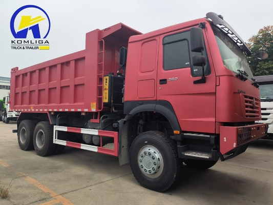 351-450hp Euro 5 6X4 20-30 toneladas Pesado 3 eixos 10 rodas Sinotruk HOWO Usado camião de lixo