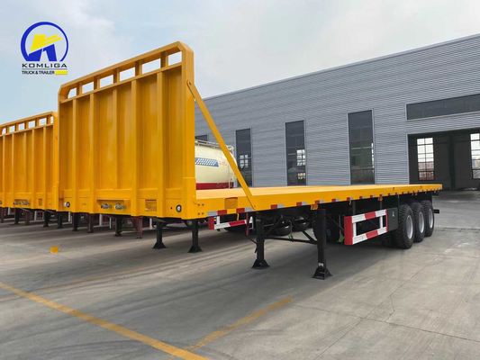 Traseiro 1820mm 40FT 40 toneladas Esqueleto Chassis de caminhão Container Trailer de cama plana Trailer de trator usado