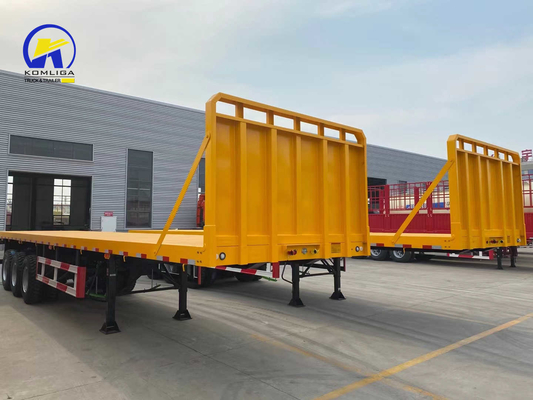 Traseiro 1820mm 40FT 40 toneladas Esqueleto Chassis de caminhão Container Trailer de cama plana Trailer de trator usado