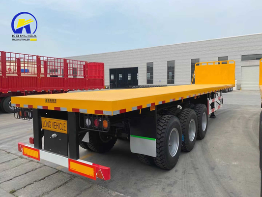 Traseiro 1820mm 40FT 40 toneladas Esqueleto Chassis de caminhão Container Trailer de cama plana Trailer de trator usado