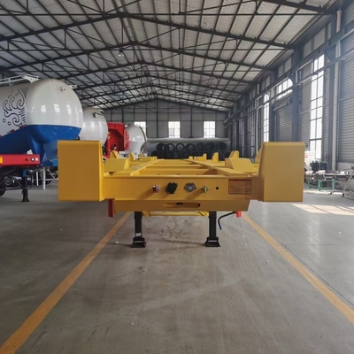 Jost duas velocidades de suporte perna tri-eixo 20 FT 40FT chassi trailer esqueleto não auto-dumping