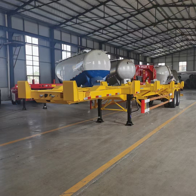 Jost duas velocidades de suporte perna tri-eixo 20 FT 40FT chassi trailer esqueleto não auto-dumping