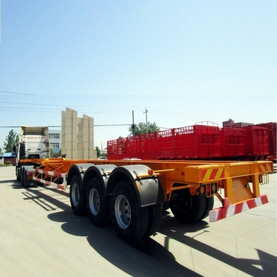 Sistema de travagem antibloqueio ABS 20 FT Reboque de contêiner de eixo duplo Chassi Semi-reboques