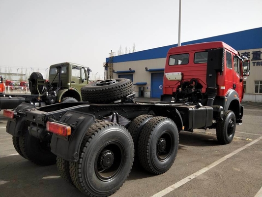 Cabeça de tractor Beiben 6X4 3 eixos com sistema de direção Zf8098 e caixa de velocidades rápida 12js200t