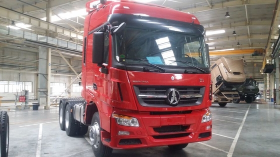 Cabeça de tractor Beiben 6X4 3 eixos com sistema de direção Zf8098 e caixa de velocidades rápida 12js200t