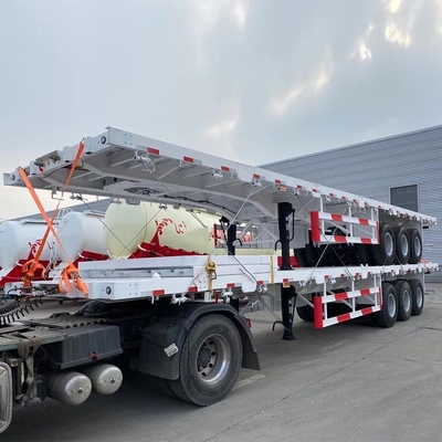 Semi-trailer Tri-Axle Flatbed Trailer Frame 20FT 40FT Container de transporte para versátil