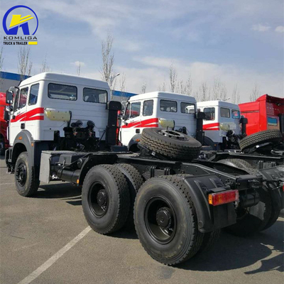 6X4 Drive Wheel North Benz Tractor Head Truck com tanque de combustível de liga de alumínio de 400L