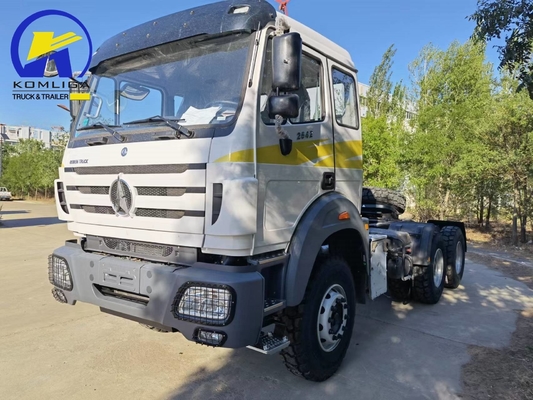 Beiben 6X4 10 Wheeler Usado Prime Mover Tractor Head Truck com sistema de direção Zf8098