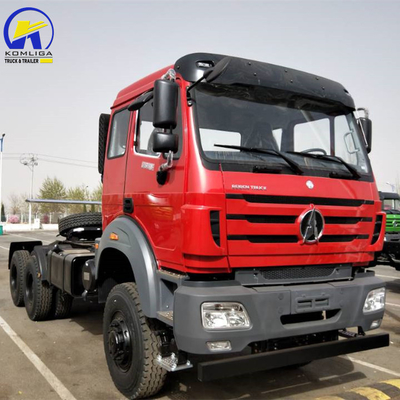 Beiben 6X4 10 Wheeler Usado Prime Mover Tractor Head Truck com sistema de direção Zf8098
