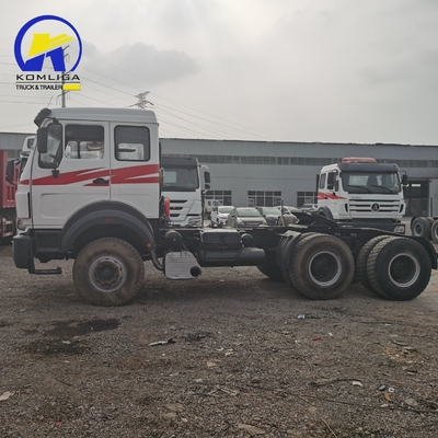 Beiben 6X4 10 Wheeler Usado Prime Mover Tractor Head Truck com sistema de direção Zf8098