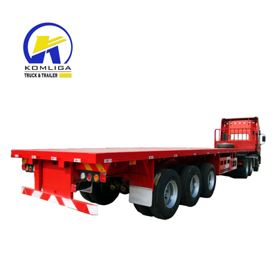 Semi-reboque opcional ABS de 3 eixos de 50 toneladas para lowboy de carga pesada 40 FT