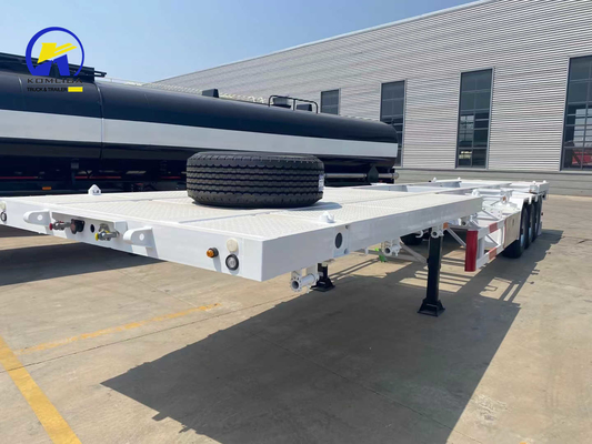 3 eixos Tri-eixos Container Skeleton Trailer Suspensão a ar para transportador de contentores