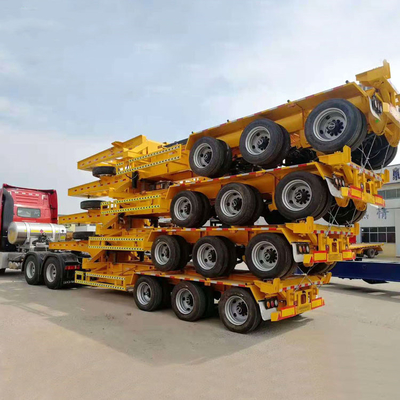 7 distância entre eixos 3 eixo 20FT 40FT Flat Shipping Container Trailer Dolly com válvula Wabco