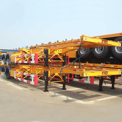7 distância entre eixos 3 eixo 20FT 40FT Flat Shipping Container Trailer Dolly com válvula Wabco