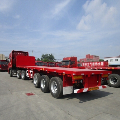 Reboque Modelo 3 eixos Reboque de piso plano com sistema de travagem antibloqueio ABS 53FT 28 FT