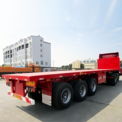 Reboque Modelo 3 eixos Reboque de piso plano com sistema de travagem antibloqueio ABS 53FT 28 FT