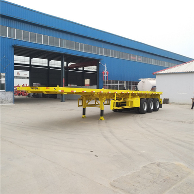 3 eixos 40t 20FT 40FT chassi de contentor de piso plano reboque com sistema de travagem antibloqueio