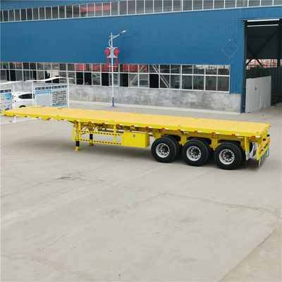 3 eixos 40t 20FT 40FT chassi de contentor de piso plano reboque com sistema de travagem antibloqueio