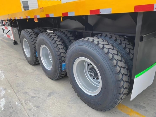 Semi-remolques de eixo plano de 20FT 40FT 3 com alfinete Jost King e certificação ISO9001