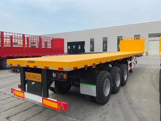 Semi-remolques de eixo plano de 20FT 40FT 3 com alfinete Jost King e certificação ISO9001