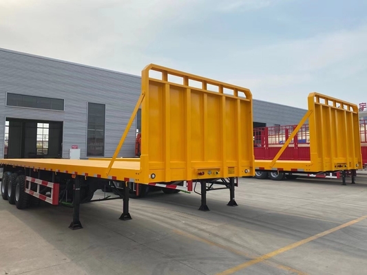Semi-remolques de eixo plano de 20FT 40FT 3 com alfinete Jost King e certificação ISO9001