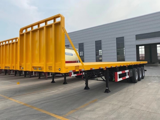 Semi-remolques de eixo plano de 20FT 40FT 3 com alfinete Jost King e certificação ISO9001