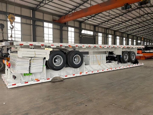 Tri-Axle 40 50 60 toneladas 600 mm Parede lateral Semi-reboque Não auto-dumping 12.00r20 Pneus