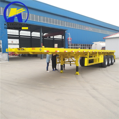 12500x2500x1650mm 3 eixos 45FT Semi-reboque de piso plano 4 eixos 53FT Reboque de contêiner