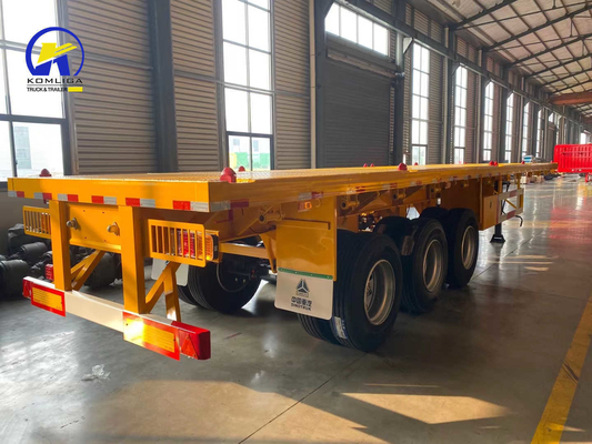 Sinotruk HOWO Reboque de 3 eixos, reboque de contentores com luz LED e ABS opcional
