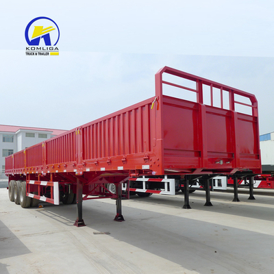 3 eixos 40 50 60 toneladas vedação parede lateral carregador de carga com Jost 2,0 ou 3,5 polegadas King Pin