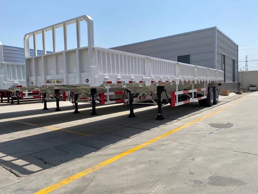Semi-reboque de parede lateral de 3 eixos 40FT de contêiner e com sistema de suspensão tipo braço cruzado